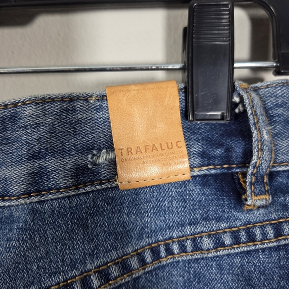 Zara Trafaluc Y2K Denim Mini Skirt Side Stripe Streetwear Med - Picture 4 of 5